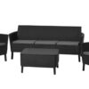 Zahradní polyratanový set SALEMO 3 seater – grafit