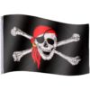 Pirátská vlajka Jolly Roger – 120 cm x 80 cm