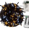 VOLTRONIC Vánoční řetěz 10 m,100 LED,teple/stud.bílý+ovladač