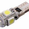 Žárovka 5 SMD LED, s rezistorem CAN-BUS ready – bílá, 12V